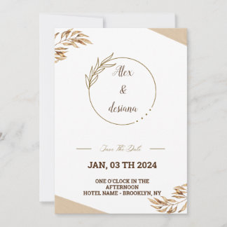 Invitation Imitation dorée