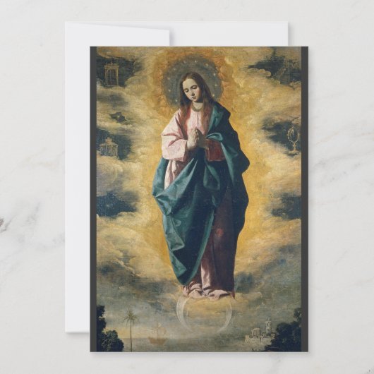 Invitation Immaculée Conception par Zurbarán (Devant)