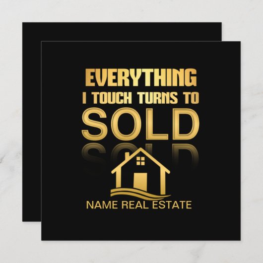 Invitation IMMOBILIER tout se transforme en VENTE (Devant / Derrière)