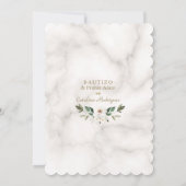 Invitation Imperial Lilies Gold Espagnol 1er anniversaire Bap (Dos)