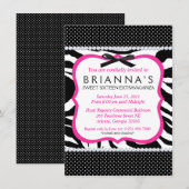 Invitation impertinent de sweet sixteen (Devant / Derrière)