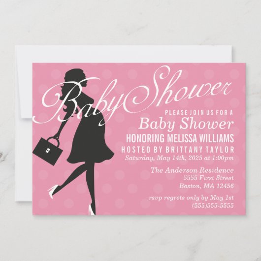 Invitation impertinente de Madame baby shower (Devant)