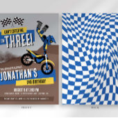 Invitation Impossible de m'attraper, j'ai trois ans, annivers