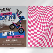 Invitation Impossible de m'attraper, j'ai trois ans, annivers