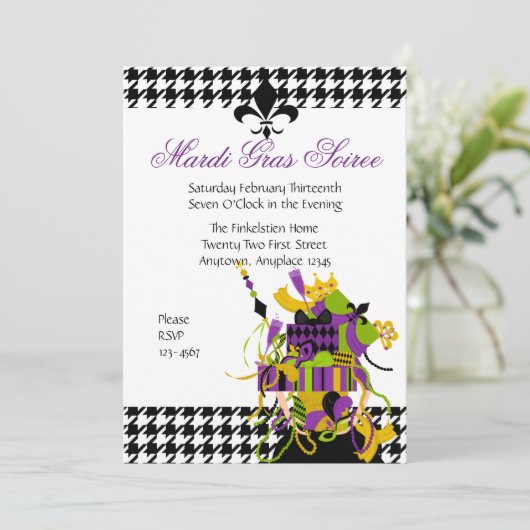 Invitation Impossible Mardi Gras Stack (Debout devant)