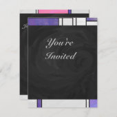 Invitation Impression blanc rose rose clair (Devant / Derrière)