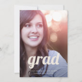 Invitation Impression Boho avec type rétro Diplôme photo (Devant)