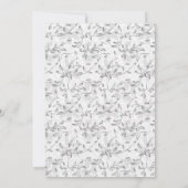 Invitation Impression botanique monochrome sans couture (Dos)