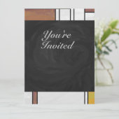 Invitation Impression Brown jaune vert (Debout devant)