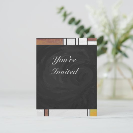 Invitation Impression Brown jaune vert (Debout devant)