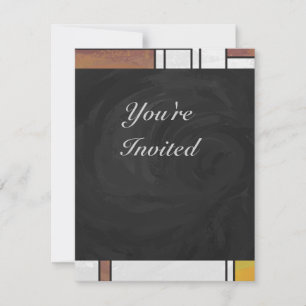 Invitation Impression Brown jaune vert