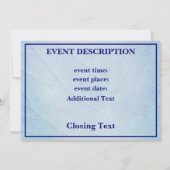 Invitation Impression Cyano Feuilles de Ronce (Dos)