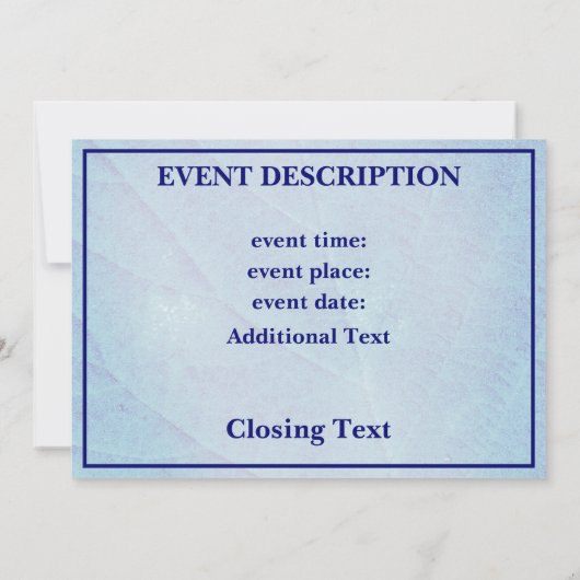 Invitation Impression Cyano Feuilles de Ronce (Dos)