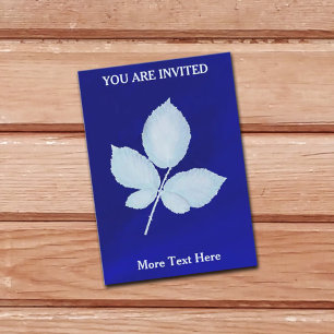 Invitation Impression cyanotype de feuilles de ronce