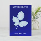 Invitation Impression Cyanotype Feuilles de Ronce (Debout devant)