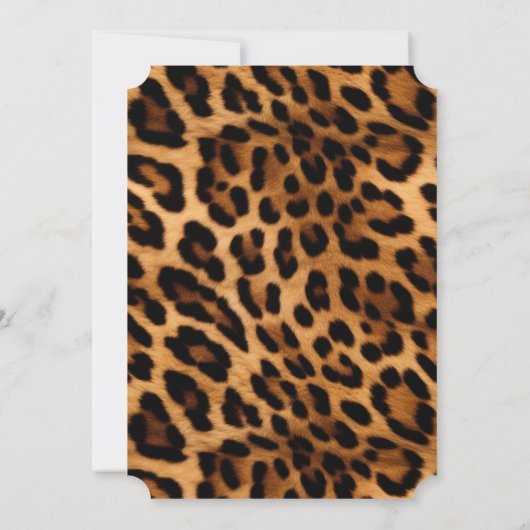 Invitation Impression d'animal léopard brun (Dos)