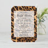 Invitation Impression d'animal léopard marron (Debout devant)