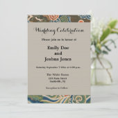 Invitation Impression de broderie en soie blanche antique chi (Debout devant)