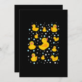 Invitation Impression de canard en caoutchouc (Devant / Derrière)