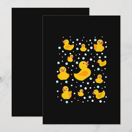 Invitation Impression de canard en caoutchouc (Devant / Derrière)