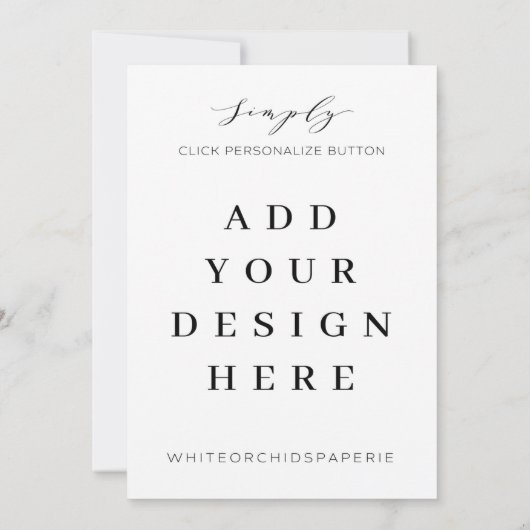 Invitation Impression de carton d'invitation 5"x7" (Dos)