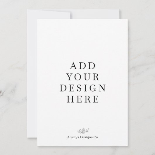 Invitation Impression de carton d'invitation portrait 5x7" (Dos)