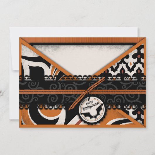 Invitation Impression de chauve-souris et de Wacky Halloween (Devant)