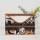 Invitation Impression de chauve-souris et de Wacky Halloween (Debout devant)