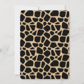 Invitation Impression de girafe Brown noire (Dos)