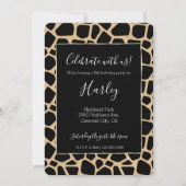 Invitation Impression de girafe Brown noire (Devant)
