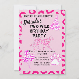 Invitation Impression de guépard néon