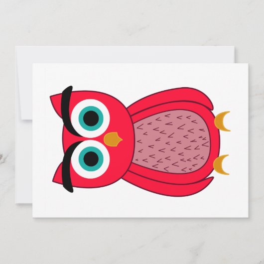 Invitation Impression de photo de hibou (Devant)