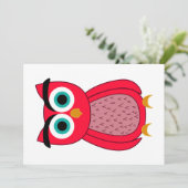 Invitation Impression de photo de hibou (Debout devant)