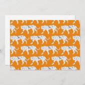 Invitation Impression de tigre orange (Devant / Derrière)