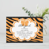 Invitation Impression de tigres orange et noir (Debout devant)