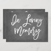 Invitation Impression de typographie chic sur tableau noir en (Devant / Derrière)