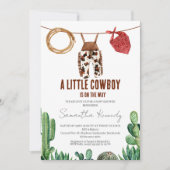 Invitation Impression de vache Baby shower rustique de petit  (Devant)