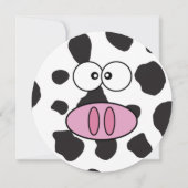 Invitation Impression De Vache, Spots De Vache, Noir Et Blanc (Dos)