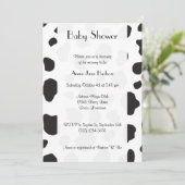 Invitation Impression De Vache, Spots De Vache, Noir Et Blanc (Debout devant)