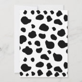 Invitation Impression De Vache, Spots De Vache, Noir Et Blanc (Dos)