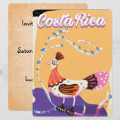 Invitation Impression de voyage vintage costaricain (Devant / Derrière)