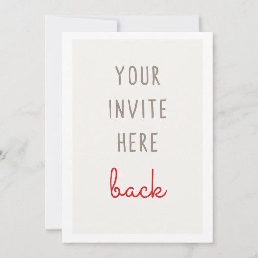 Invitation Impression d'invitation 5x7" (Dos)