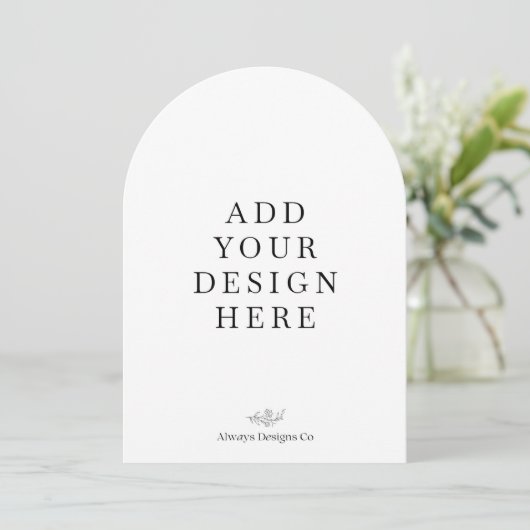 Invitation Impression d'invitation arquée 5x7" (Debout devant)