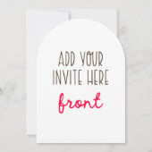 Invitation Impression d'invitation en forme d'arc de 5x7 pouc (Devant)