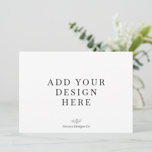 Invitation Impression d'invitations au format paysage 5x7" (Debout devant)