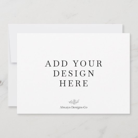 Invitation Impression d'invitations au format paysage 5x7" (Dos)