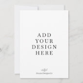 Invitation Impression d'invitations portrait 5x7" (Dos)