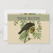 Invitation Impression d'oiseau Grackle violet d'Audubon Botan (Devant)