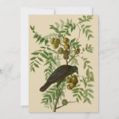 Invitation Impression d'oiseau Grackle violet d'Audubon Botan (Dos)