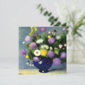 Invitation Impression du vase de fleurs de couleur douce (Debout devant)